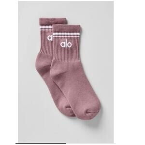 Alo Yoga Unisex Half Crew Socks SMOCKY QUARTZ